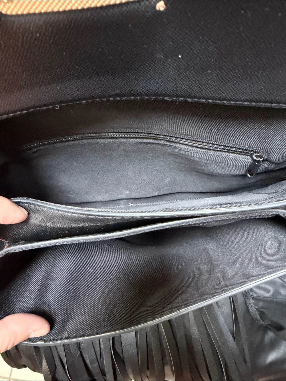 Classic Black Leather Envelope Clutch with Gold Turn-Lock